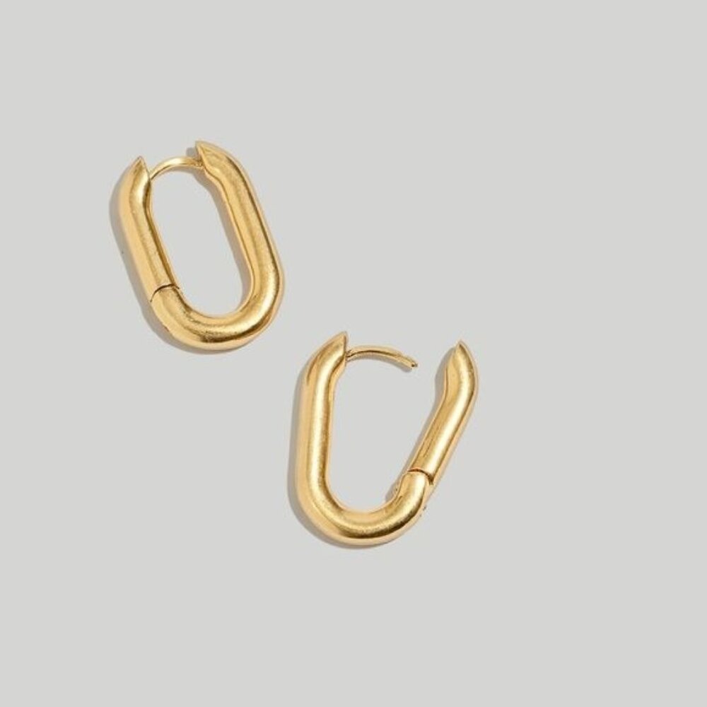 Madewell NH227 Carabiner Medium Hoop Earrings